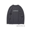 ≪'24年9月新商品！≫ シマノ ドライロゴTシャル ロングスリーブ SH-011X チャコール Sサイズ [9月発売予定/ご予約受付中]