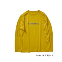 ≪'24年9月新商品！≫ シマノ ドライロゴTシャル ロングスリーブ SH-011X マスタード Sサイズ [9月発売予定/ご予約受付中]