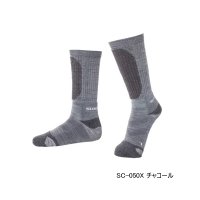 ≪'24年9月新商品！≫ シマノ ウールサポートソックス SC-050X チャコール Mサイズ [9月発売予定/ご予約受付中]