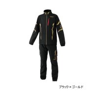 ≪'24年10月新商品！≫ がまかつ ソフトシェルスーツ GM-3764 ブラック×ゴールド 3Lサイズ [10月発売予定/ご予約受付中]