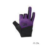 ≪'24年8月新商品！≫ ダイワ 防風グローブ 3本カット DG-8922W パープル Mサイズ