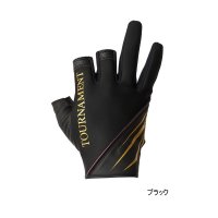 ≪'24年9月新商品！≫ ダイワ トーナメント 防寒グローブ 3本カット DG-1024TW ブラック Mサイズ