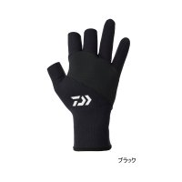 ≪'24年9月新商品！≫ ダイワ タイタニューム アルファ(TM) グローブ 3本カット DG-7624W ブラック Mサイズ
