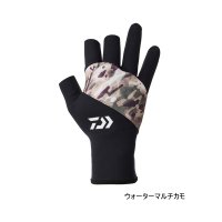 ≪'24年9月新商品！≫ ダイワ タイタニューム アルファ(TM) グローブ 3本カット DG-7624W ウォーターマルチカモ Mサイズ