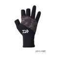 ≪'24年9月新商品！≫ ダイワ タイタニューム アルファ(TM) グローブ 3本カット DG-7624W スクイッドカモ Mサイズ