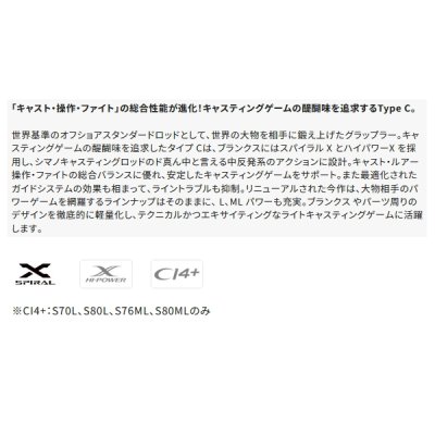 画像2: ≪'25年1月新商品！≫ シマノ '25 グラップラー タイプ C S82XH 〔仕舞寸法 184.5cm〕 【保証書付き】 [1月発売予定/ご予約受付中] 【大型商品1/代引不可】