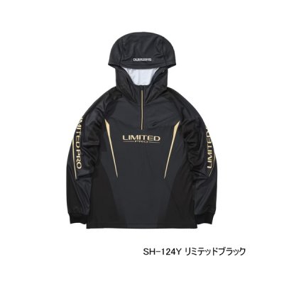 画像1: ≪'25年3月新商品！≫ シマノ リミテッド プロ ハーフジップフーディ SH-124Y リミテッドブラック Sサイズ [3月発売予定/ご予約受付中]