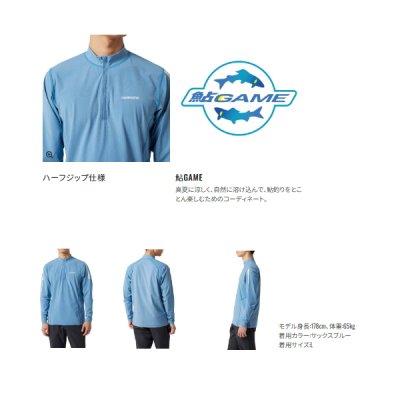 画像3: ≪'25年3月新商品！≫ シマノ ウォーターリペル ハーフジップシャツ ロングスリーブ SH-040X ホワイト Sサイズ [3月発売予定/ご予約受付中]
