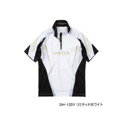 画像1: ≪'25年3月新商品！≫ シマノ リミテッド プロ ハーフジップシャツ ショートスリーブ SH-125Y リミテッドホワイト Lサイズ [3月発売予定/ご予約受付中]
