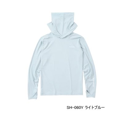 画像1: ≪'25年3月新商品！≫ シマノ サン プロテクション フーディーシャツ SH-060Y ライトブルー 2XLサイズ [3月発売予定/ご予約受付中]