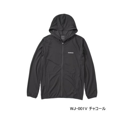 画像1: ≪'25年3月新商品！≫ シマノ サン プロテクション ジップアップ パーカー WJ-001V チャコール 2XLサイズ [3月発売予定/ご予約受付中]
