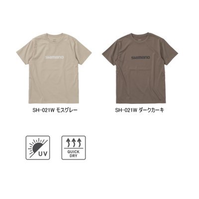 画像2: ≪'25年3月新商品！≫ シマノ ドライロゴTシャツ ショートスリーブ SH-021W モスグレー XLサイズ [3月発売予定/ご予約受付中]