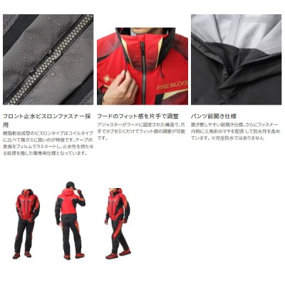 画像4: ≪'25年3月新商品！≫ シマノ リミテッド プロ ゴアテックス レインスーツ RA-120Y ブラッドレッド XLサイズ [3月発売予定/ご予約受付中]