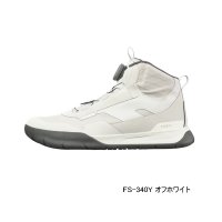 ≪'25年3月新商品！≫ シマノ ボートゲーム ハイカット ドライデッキシューズ FS-340Y オフホワイト 24.0cm [3月発売予定/ご予約受付中]