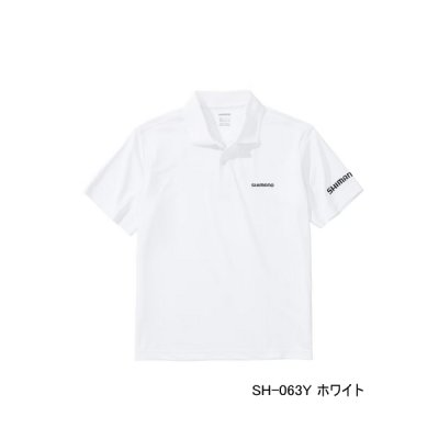 画像1: ≪'25年3月新商品！≫ シマノ サン プロテクション ポロシャツ SH-063Y ホワイト 2XLサイズ [3月発売予定/ご予約受付中]
