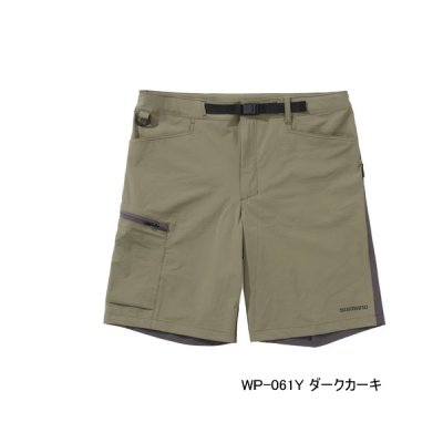 画像1: ≪'25年4月新商品！≫ シマノ コーデュラ(R) アクティブタフ ショーツ WP-061Y ダークカーキ Mサイズ [4月発売予定/ご予約受付中]
