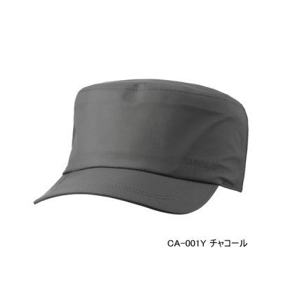 画像1: ≪'25年3月新商品！≫ シマノ レイン ワークキャップ CA-001Y チャコール Lサイズ [3月発売予定/ご予約受付中]