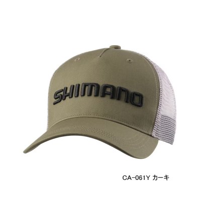画像1: ≪'25年3月新商品！≫ シマノ スタンダード メッシュキャップ CA-061Y カーキ Mサイズ [3月発売予定/ご予約受付中]