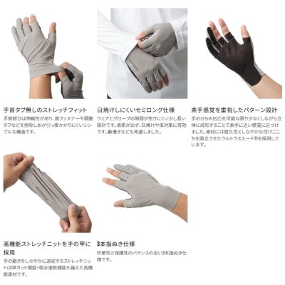 画像3: ≪'25年4月新商品！≫ シマノ 05 センシティブ グローブ 3 GL-006Y ネイビー Mサイズ [4月発売予定/ご予約受付中]