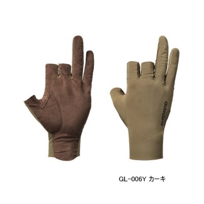 画像1: ≪'25年4月新商品！≫ シマノ 05 センシティブ グローブ 3 GL-006Y カーキ 2XLサイズ [4月発売予定/ご予約受付中]