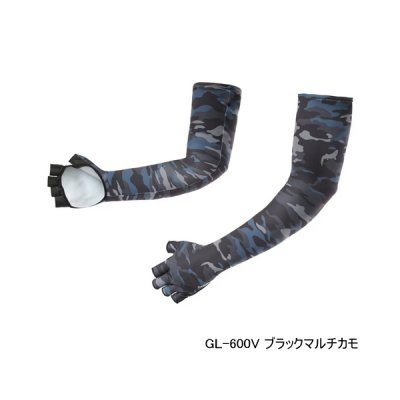 画像1: ≪'25年4月新商品！≫ シマノ サン プロテクション ロンググローブ 5 GL-600V ブラックマルチカモ Sサイズ [4月発売予定/ご予約受付中]