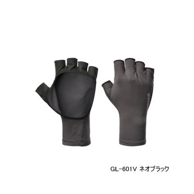 画像1: ≪'25年4月新商品！≫ シマノ サン プロテクション グローブ 5 GL-601V ネオブラック Mサイズ [4月発売予定/ご予約受付中]