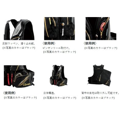 画像3: ≪'25年6月新商品！≫ がまかつ アルテマシールドプロ フローティングベスト GM-6005 ブラック(ブラックワークス) Mサイズ [6月発売予定/ご予約受付中]