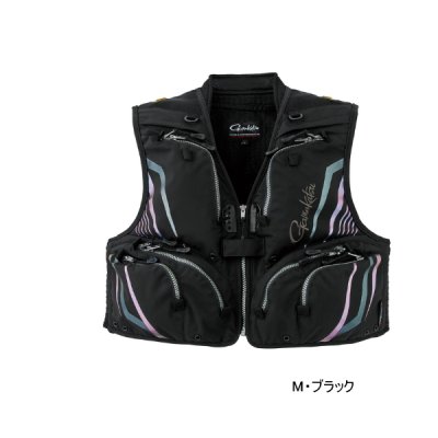 画像1: ≪'25年3月新商品！≫ がまかつ ショートハーフメッシュベスト GM-2332 M・ブラック 3Lサイズ [3月発売予定/ご予約受付中]