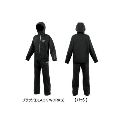 画像1: ≪'25年6月新商品！≫ がまかつ Gスペック レインスーツ GM-3784 ブラック(ブラックワークス) LLサイズ [6月発売予定/ご予約受付中]