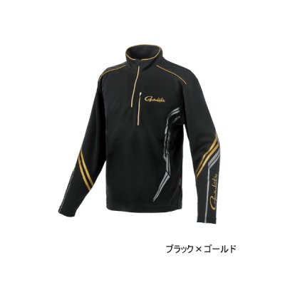 画像1: ≪'25年4月新商品！≫ がまかつ UDジップシャツ GM-3778 ブラック×ゴールド Mサイズ [4月発売予定/ご予約受付中]