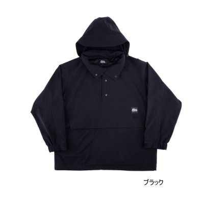 画像1: ≪'25年5月新商品！≫ アブガルシア ウォーターレジスタント フィッシングアノラック ブラック Lサイズ [5月発売予定/ご予約受付中] 【返品不可】