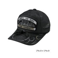 ≪'25年3月新商品！≫ がまかつ フィッシングキャップ(ワッペン) GM-9112 ブラック×ブラック Mサイズ