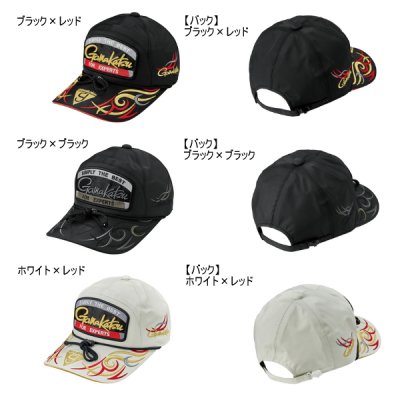 画像2: ≪'25年3月新商品！≫ がまかつ フィッシングキャップ(ワッペン) GM-9112 ホワイト×レッド Mサイズ