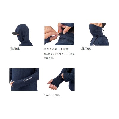 画像4: ≪'25年3月新商品！≫ がまかつ サンシェードフーディTシャツ GM-3747 ホワイト×グレー(がまかつ) Lサイズ