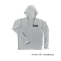 ≪'25年3月新商品！≫ がまかつ サンシェードフーディTシャツ GM-3747 ホワイト×グレー(がまかつ) Mサイズ