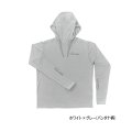 ≪'25年3月新商品！≫ がまかつ サンシェードフーディTシャツ GM-3747 ホワイト×グレー(バンダナ柄) Mサイズ