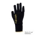 ≪'25年5月新商品！≫ がまかつ UVカットグローブ GM-7304 ブラック×ゴールド(がまかつ) Mサイズ [5月発売予定/ご予約受付中]