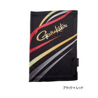 ≪'25年3月新商品！≫ がまかつ 2WAY プリントネックガード GM-3746 ブラック×レッド M-Lサイズ