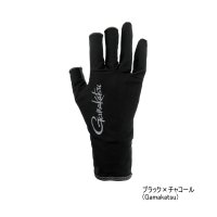 ≪'25年5月新商品！≫ がまかつ UVカットグローブ GM-7304 ブラック×チャコール(がまかつ) Mサイズ [5月発売予定/ご予約受付中]