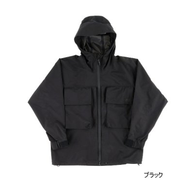 画像1: ≪'25年5月新商品！≫ アブガルシア 3レイヤー ウォータープルーフ エクスプローラーシェルジャケット ブラック Mサイズ 【返品不可】