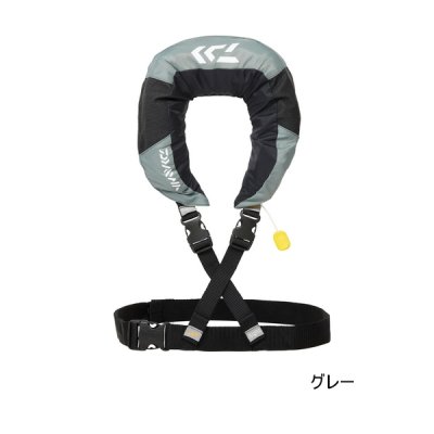 画像1: ≪'25年3月新商品！≫ ダイワ ショートライフジャケット(ネックタイプ手動膨張式) DF-2520 グレー フリーサイズ