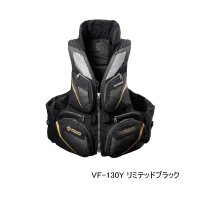 ≪'25年9月新商品！≫ シマノ フローティングベスト リミテッド プロ 枕付 VF-130Y リミテッドブラック Mサイズ [9月発売予定/ご予約受付中]