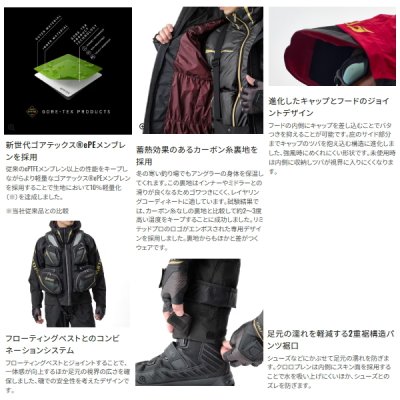 画像3: ≪'25年9月新商品！≫ シマノ リミテッド プロ ゴアテックス ダウンシステムスーツ RB-130Y リミテッドホワイト Mサイズ [9月発売予定/ご予約受付中]