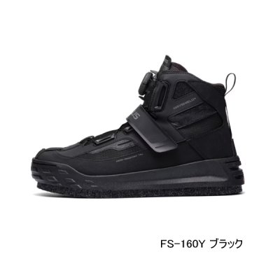 画像1: ≪'25年9月新商品！≫ シマノ ジオロック DS+シューズ カットラバーピンフェルト FS-160Y ブラック 27.0cm [9月発売予定/ご予約受付中]