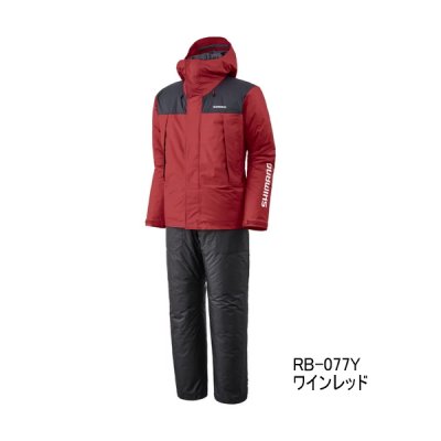 画像1: ≪'25年9月新商品！≫ シマノ ベーシックハイロフト レインスーツ 01 RB-077Y ワインレッド 2XLサイズ [9月発売予定/ご予約受付中]