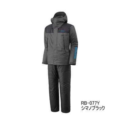 画像1: ≪'25年9月新商品！≫ シマノ ベーシックハイロフト レインスーツ 01 RB-077Y シマノブラック XLサイズ [9月発売予定/ご予約受付中]
