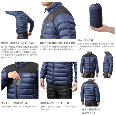 画像3: ≪'25年9月新商品！≫ シマノ テックダウン ジャケット WJ-012X オレンジ WMサイズ [9月発売予定/ご予約受付中]
