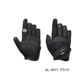 ≪'25年10月新商品！≫ シマノ 05 タイタニューム・アルファ キャスティンググローブ GL-057Y ブラック Sサイズ [10月発売予定/ご予約受付中]