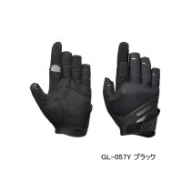 ≪'25年10月新商品！≫ シマノ 05 タイタニューム・アルファ キャスティンググローブ GL-057Y ブラック Sサイズ [10月発売予定/ご予約受付中]
