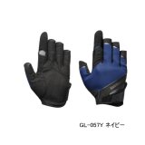 ≪'25年10月新商品！≫ シマノ 05 タイタニューム・アルファ キャスティンググローブ GL-057Y ネイビー Mサイズ [10月発売予定/ご予約受付中]